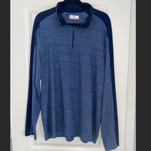 Men's Grand Slam Performance Blue Pullover Quarter Zip